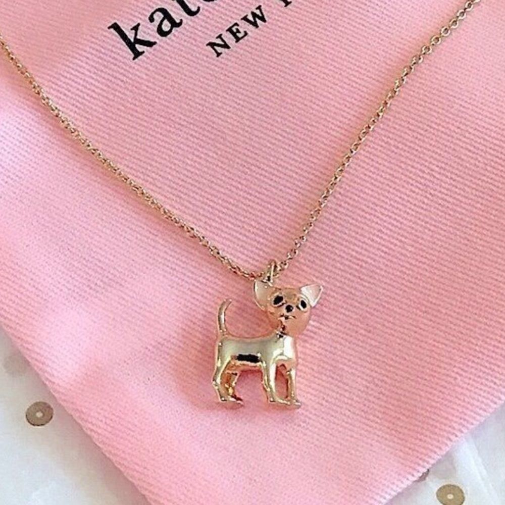 NEW KATE SPADE YO QUIERO TACO CHIHUAHUA NECKLACE